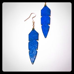New Cormorant feather earrings